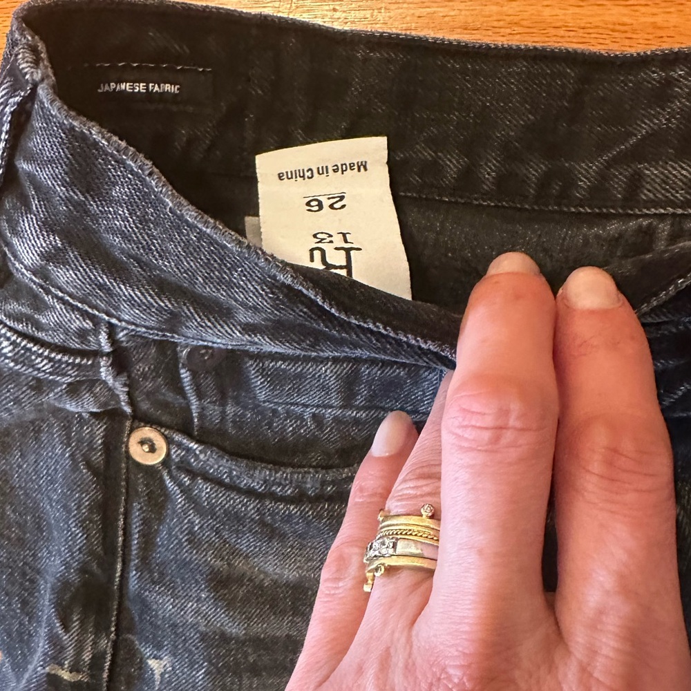 R13 Gold Splatter Crossover Jean, Eton Selvedge black, 26 - Picture 10 of 16